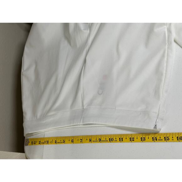 CBR Pants Womens Large White‎ Sheer Thin Cotton Blend Side Zip Minimalist Casual - Picture 11 of 13
